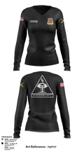 C BTRY 1/107 FA 56836205 Women's Long Sleeve V-neck Shirt - 9