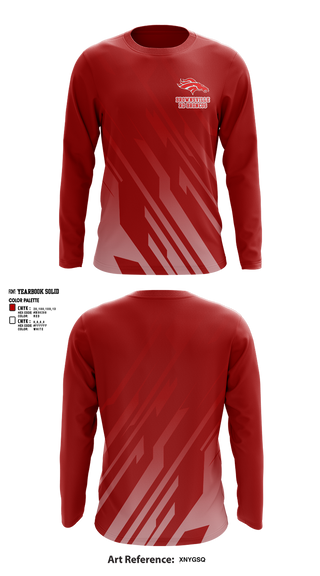 Brownsville Rd Broncos " Shelby Youth Sports" 30416517 Long Sleeve Performance Shirt 1