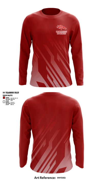 Brownsville Rd Broncos " Shelby Youth Sports" 30416517 Long Sleeve Performance Shirt 1