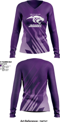 Southwind Jaguars " Shelby Youth Sports" 40717875 Women's Long Sleeve V-neck Shirt - 1
