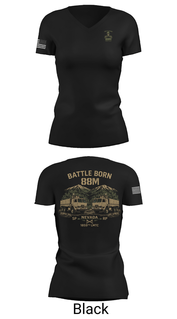Womens Short Sleeve Vneck Shirt, 1859th LMTC, National Guard, Teamtime, Team time, sublimation, custom sports apparel, team uniforms, spirit wear, spiritwear, sports uniforms, custom shirts, team store, custom team store, fundraiser sports, apparel fundraiser