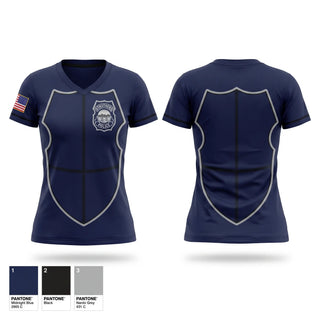 Womens Short Sleeve Vneck Shirt, Struthers Police Department, Police, Teamtime, Team time, sublimation, custom sports apparel, team uniforms, spirit wear, spiritwear, sports uniforms, custom shirts, team store, custom team store, fundraiser sports, apparel fundraiser
