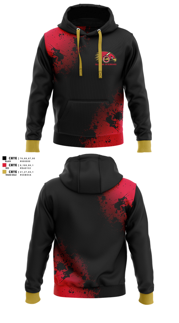 Hoodie, Calaveras Jr RedHawks, , Teamtime, Team time, sublimation, custom sports apparel, team uniforms, spirit wear, spiritwear, sports uniforms, custom shirts, team store, custom team store, fundraiser sports, apparel fundraiser
