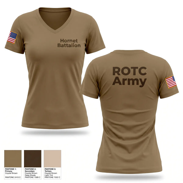 Womens Short Sleeve Vneck Shirt, Hornet Battalion, National Guard, Teamtime, Team time, sublimation, custom sports apparel, team uniforms, spirit wear, spiritwear, sports uniforms, custom shirts, team store, custom team store, fundraiser sports, apparel fundraiser