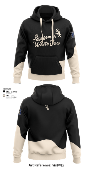 Hoodie, Bessemer WhiteSox, Baseball, Teamtime, Team time, sublimation, custom sports apparel, team uniforms, spirit wear, spiritwear, sports uniforms, custom shirts, team store, custom team store, fundraiser sports, apparel fundraiser