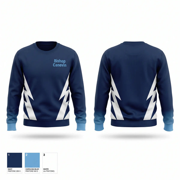 Crew Neck Sweatshirt, Bishop Canevin, Baseball, Teamtime, Team time, sublimation, custom sports apparel, team uniforms, spirit wear, spiritwear, sports uniforms, custom shirts, team store, custom team store, fundraiser sports, apparel fundraiser