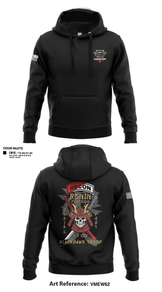 Hoodie, 4-9 CAV, RONIN PLATOON, Army, Teamtime, Team time, sublimation, custom sports apparel, team uniforms, spirit wear, spiritwear, sports uniforms, custom shirts, team store, custom team store, fundraiser sports, apparel fundraiser