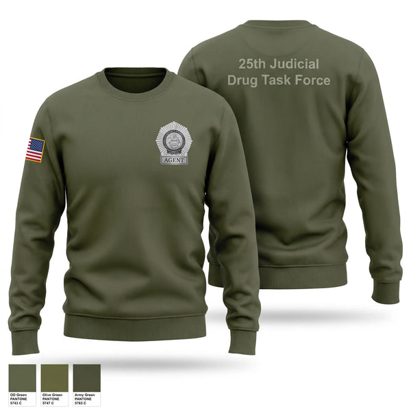 Crew Neck Sweatshirt, 25th Judicial Drug Task Force, Police, Teamtime, Team time, sublimation, custom sports apparel, team uniforms, spirit wear, spiritwear, sports uniforms, custom shirts, team store, custom team store, fundraiser sports, apparel fundraiser