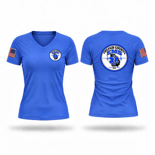 Womens Short Sleeve Vneck Shirt, Telfair County EMS, EMS/EMT, Teamtime, Team time, sublimation, custom sports apparel, team uniforms, spirit wear, spiritwear, sports uniforms, custom shirts, team store, custom team store, fundraiser sports, apparel fundraiser