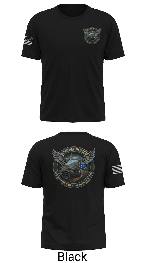 Short Sleeve Performance Shirt, Kenova Police Department, Police, Teamtime, Team time, sublimation, custom sports apparel, team uniforms, spirit wear, spiritwear, sports uniforms, custom shirts, team store, custom team store, fundraiser sports, apparel fundraiser