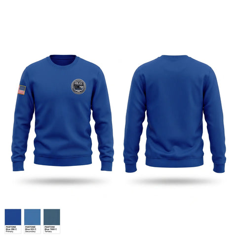 Crew Neck Sweatshirt, St. Martinville Police, Police, Teamtime, Team time, sublimation, custom sports apparel, team uniforms, spirit wear, spiritwear, sports uniforms, custom shirts, team store, custom team store, fundraiser sports, apparel fundraiser