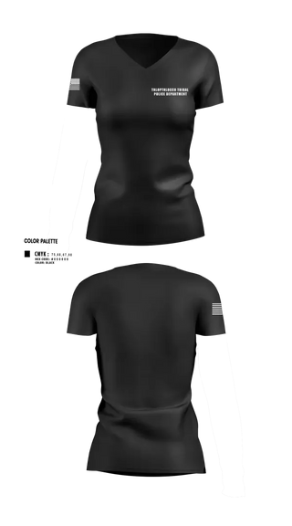 Womens Short Sleeve Vneck Shirt, Thlopthlocco Tribal Police Department, Police, Teamtime, Team time, sublimation, custom sports apparel, team uniforms, spirit wear, spiritwear, sports uniforms, custom shirts, team store, custom team store, fundraiser sports, apparel fundraiser