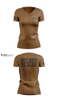 WV DNR Swift Water Rescue 69124676 Women's Short Sleeve V-neck Shirt - 100