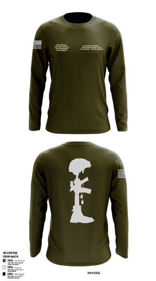 1st Armored Division - 3rd Brigade Combat Team - 2-5 Infantry Action Company 97759468 Long Sleeve Performance Shirt 1