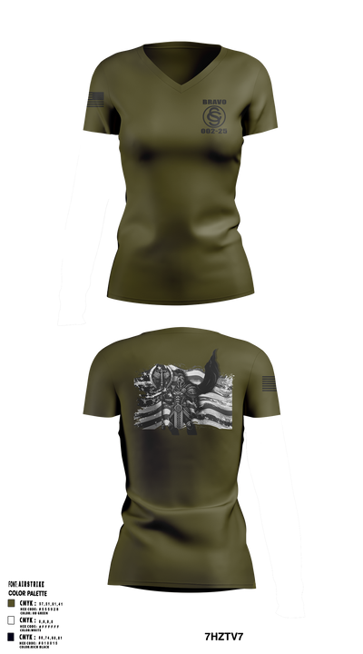 OCS BRAVO CO 002-25 55485287 Women's Short Sleeve V-neck Shirt - 1