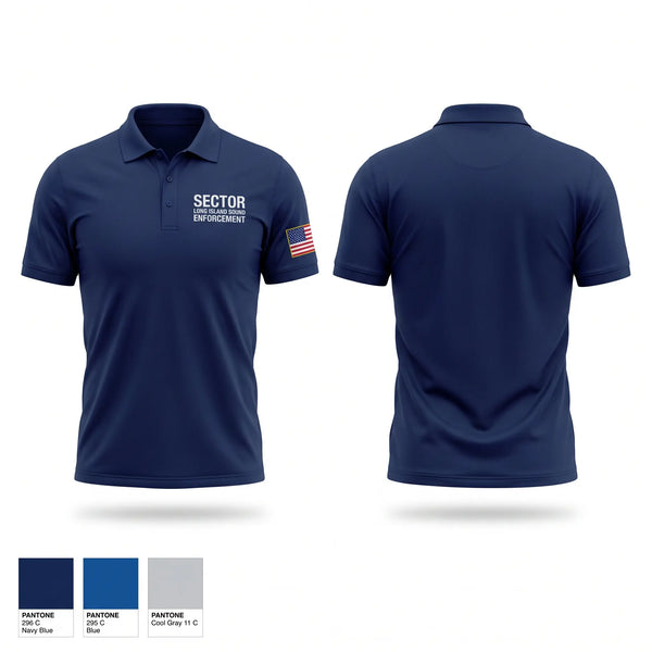 Short Sleeve Performance Polo, Sector Long Island Sound Enforcement, Coast Guard, Teamtime, Team time, sublimation, custom sports apparel, team uniforms, spirit wear, spiritwear, sports uniforms, custom shirts, team store, custom team store, fundraiser sports, apparel fundraiser