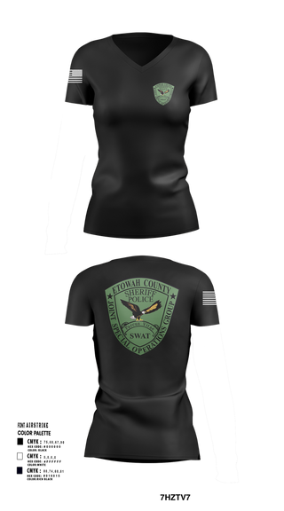 Womens Short Sleeve Vneck Shirt, Etowah County JSOG, , Teamtime, Team time, sublimation, custom sports apparel, team uniforms, spirit wear, spiritwear, sports uniforms, custom shirts, team store, custom team store, fundraiser sports, apparel fundraiser