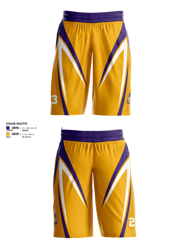 A2Zoe Basketball 60919900 Women's Reversible Basketball Shorts - 2