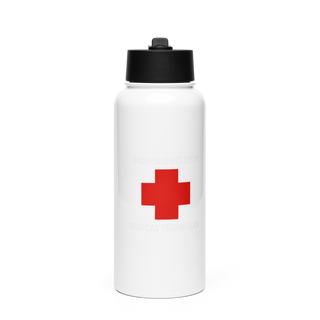 IDMTs 71442140 Stainless Steel Water Bottle with a Straw Lid