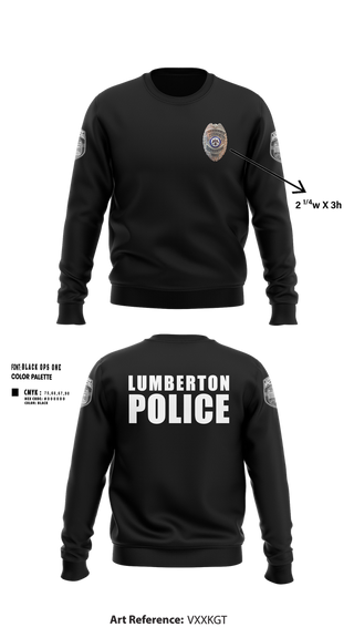 Crew Neck Sweatshirt, LUMBERTON POLICE, , Teamtime, Team time, sublimation, custom sports apparel, team uniforms, spirit wear, spiritwear, sports uniforms, custom shirts, team store, custom team store, fundraiser sports, apparel fundraiser