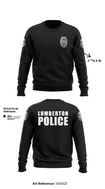 LUMBERTON POLICE 73149623 Crew Neck Sweatshirt - 103