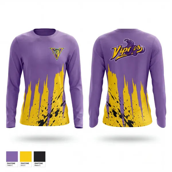 Long Sleeve Performance Shirt, Vipers, Baseball, Teamtime, Team time, sublimation, custom sports apparel, team uniforms, spirit wear, spiritwear, sports uniforms, custom shirts, team store, custom team store, fundraiser sports, apparel fundraiser