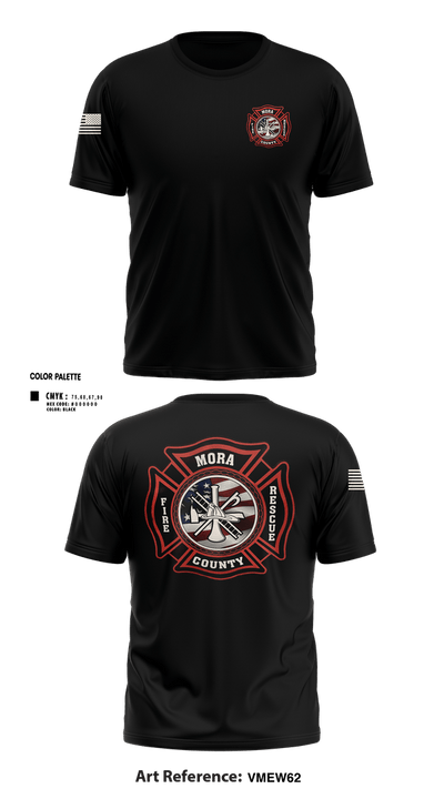 Mora county fire 35784959 Short Sleeve Performance Shirt - 25