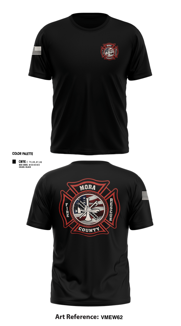 Mora county fire 35784959 Short Sleeve Performance Shirt - 25