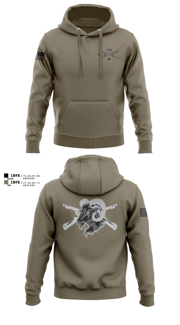 Hoodie, Blacksheep Company, 1-112th Infantry, Army, Teamtime, Team time, sublimation, custom sports apparel, team uniforms, spirit wear, spiritwear, sports uniforms, custom shirts, team store, custom team store, fundraiser sports, apparel fundraiser