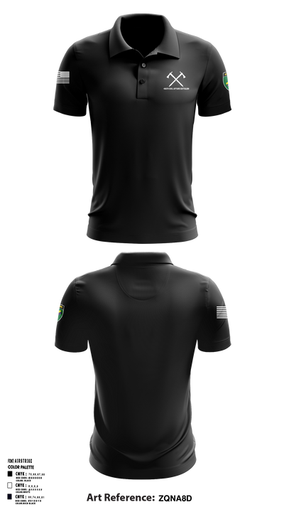 486th Civil Affairs Battalion Short Sleeve Performance Polo - 1