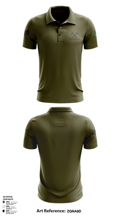 486th Civil Affairs Battalion Short Sleeve Performance Polo - 3