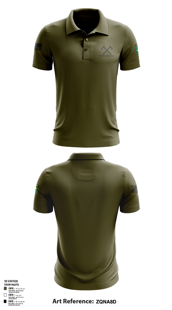 486th Civil Affairs Battalion Short Sleeve Performance Polo - 3