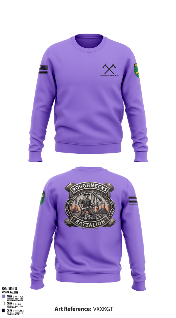 486th Civil Affairs Battalion Crew Neck Sweatshirt - 1