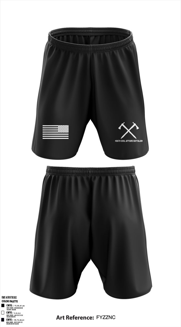 486th Civil Affairs Battalion Athletic Shorts With Pockets - 2