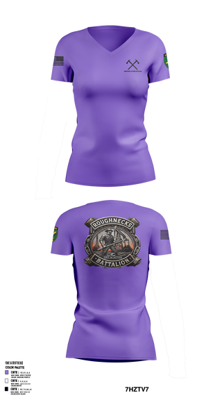 486th Civil Affairs Battalion Women's Short Sleeve V-neck Shirt - 1