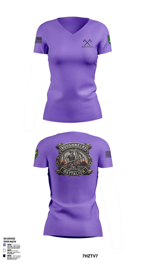 486th Civil Affairs Battalion Women's Short Sleeve V-neck Shirt - 1