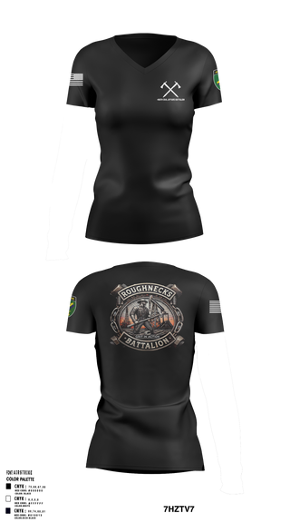 486th Civil Affairs Battalion Women's Short Sleeve V-neck Shirt - 2