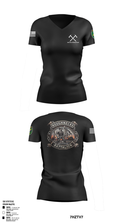 486th Civil Affairs Battalion Women's Short Sleeve V-neck Shirt - 2
