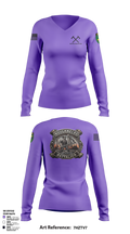 486th Civil Affairs Battalion Women's Long Sleeve V-neck Shirt - 1