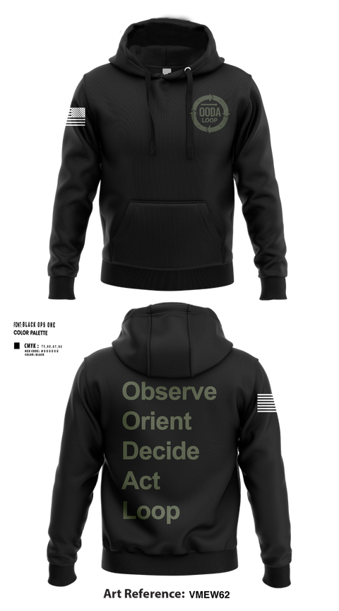 Hoodie, OODA LOOP, Police, Teamtime, Team time, sublimation, custom sports apparel, team uniforms, spirit wear, spiritwear, sports uniforms, custom shirts, team store, custom team store, fundraiser sports, apparel fundraiser