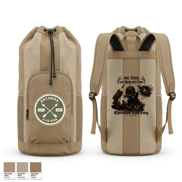 Gear Bag, A/2-43 ADA, Army, Teamtime, Team time, sublimation, custom sports apparel, team uniforms, spirit wear, spiritwear, sports uniforms, custom shirts, team store, custom team store, fundraiser sports, apparel fundraiser