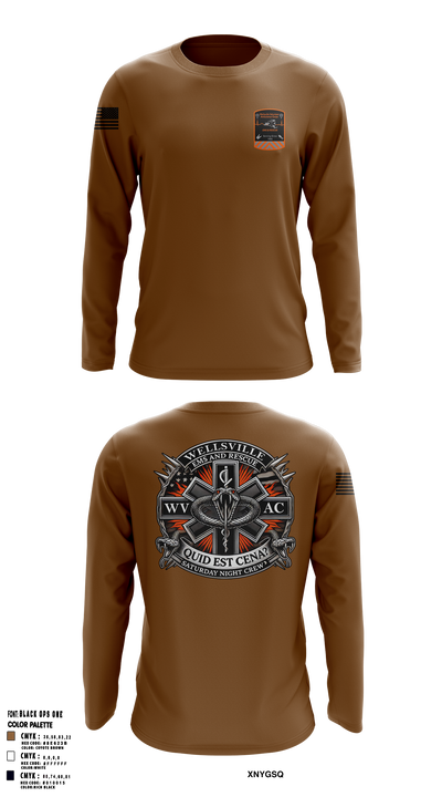 Wellsville Volunteer Ambulance Corps 7001536 Long Sleeve Performance Shirt - 2