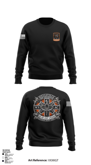 Wellsville Volunteer Ambulance Corps 7001536 Crew Neck Sweatshirt - 1