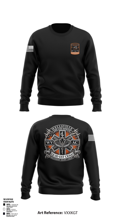 Wellsville Volunteer Ambulance Corps 7001536 Crew Neck Sweatshirt - 1