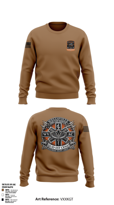Wellsville Volunteer Ambulance Corps 7001536 Crew Neck Sweatshirt - 2
