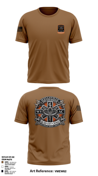 Wellsville Volunteer Ambulance Corps 7001536 Old School Cotton Feel Shirt - 2