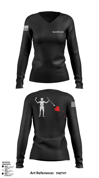 Blackflag 61511552 Women's Long Sleeve V-neck Shirt - 1