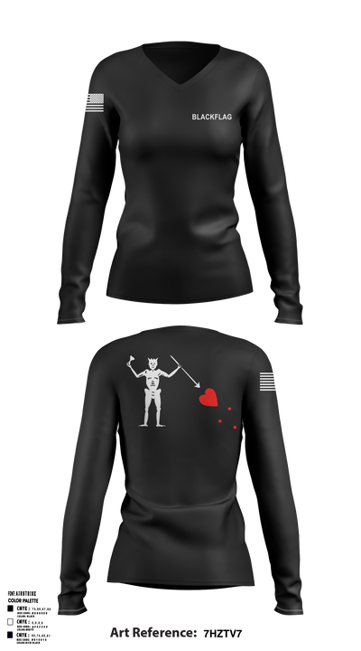 Blackflag 61511552 Women's Long Sleeve V-neck Shirt - 1