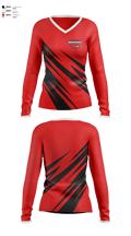 Frontier Regional School Basketball Women's Long Sleeve V-neck Shirt - 2