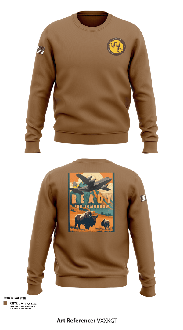 Crew Neck Sweatshirt, 153rd R&R, Air Force, Teamtime, Team time, sublimation, custom sports apparel, team uniforms, spirit wear, spiritwear, sports uniforms, custom shirts, team store, custom team store, fundraiser sports, apparel fundraiser